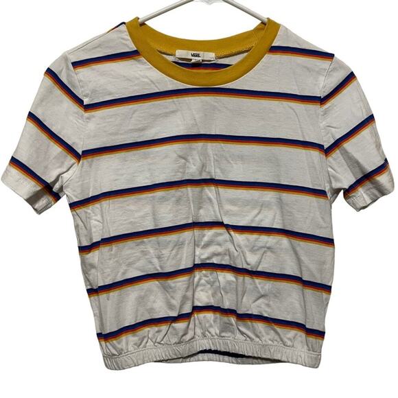 Women's Vans Rainbow Striped Crop Top - Picture 1 of 6